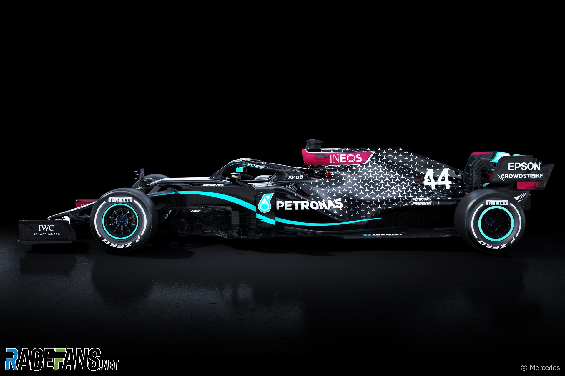 Mercedes W11 in new 'end racism' livery