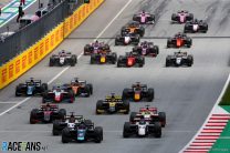 Start, Formula 2 sprint race, Red Bull Ring, 2020