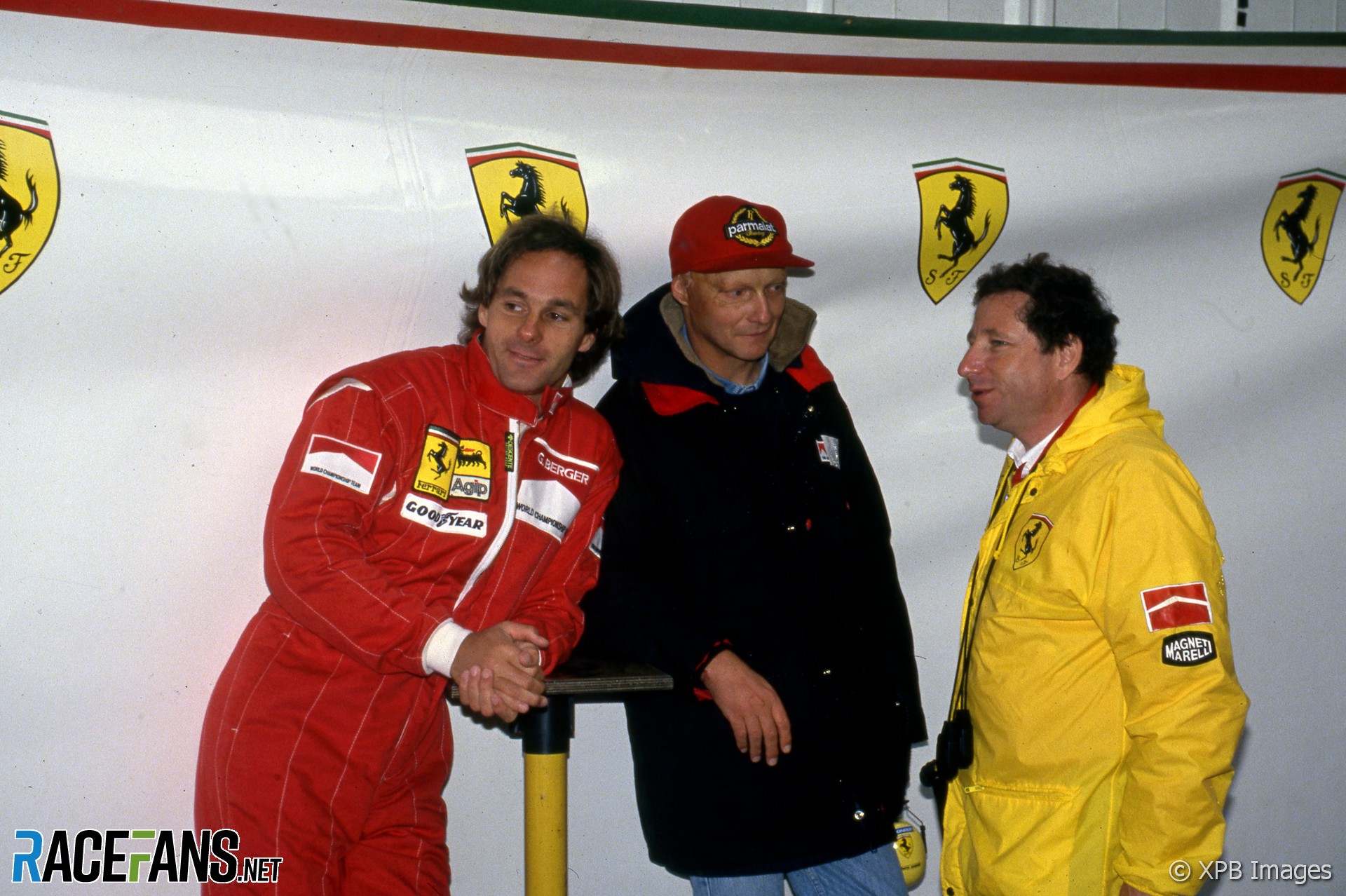Gerhard Berger, Niki Lauda, Jean Todt, Ferrari, 1993