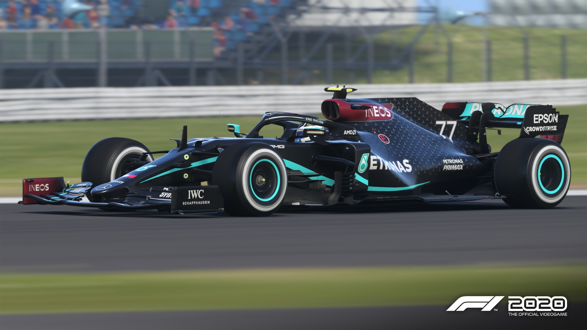 Codemasters F1 2020 screenshot - Mercedes end racism livery
