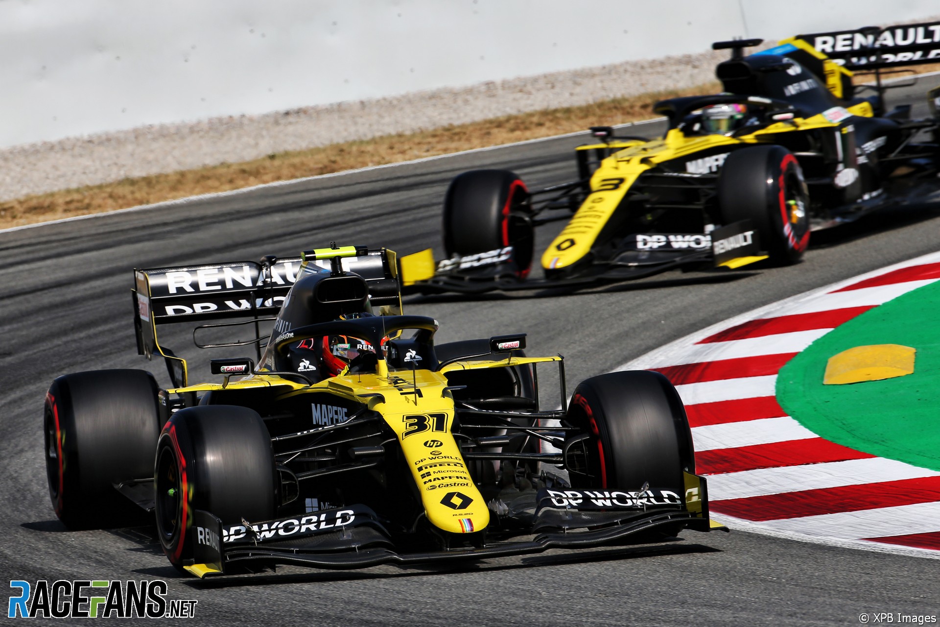 Esteban Ocon, Renault, Circuit de Catalunya, 2020