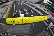 ‘We Miss You Fans’ sign, IndyCar, Indianapolis 500, 2020