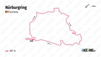 Nurburgring Nordschleife track map