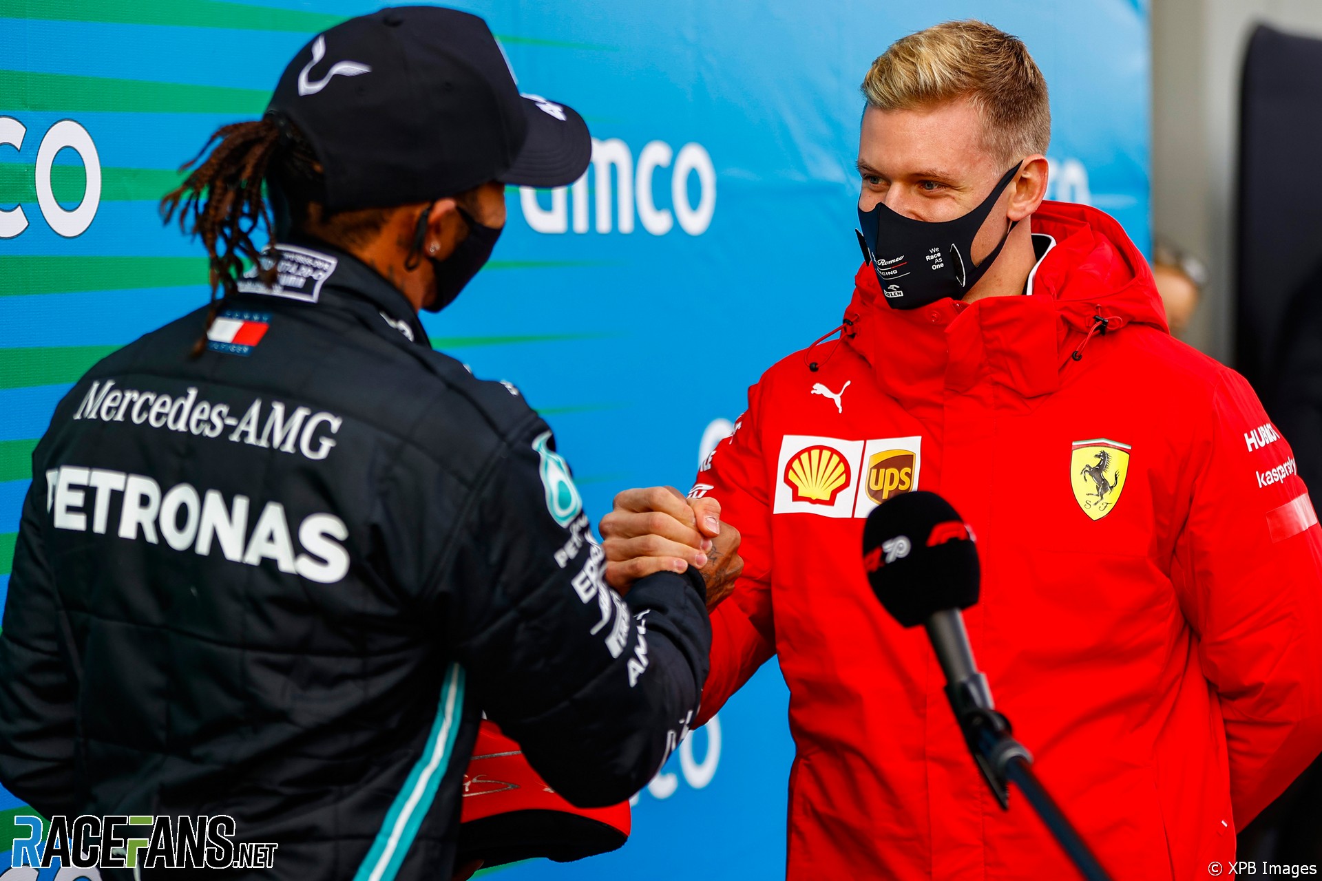Lewis Hamilton, Mick Schumacher, Nurburgring, 2020