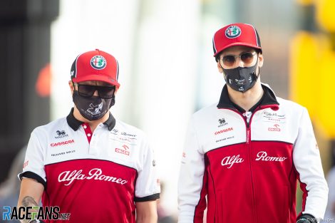Kimi Raikkonen, Antonio Giovinazzi, Alfa Romeo, Imola, 2020