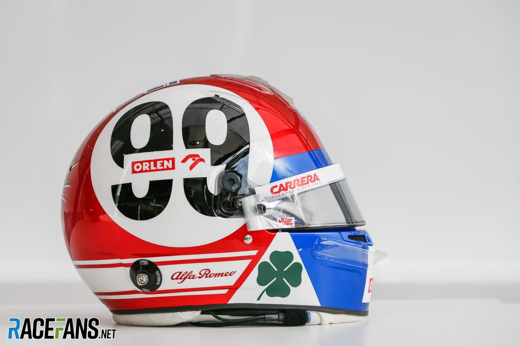 Antonio Giovinazzi's Emilia-Romagna Grand Prix helmet, 2020