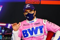 Sergio Perez, Racing Point in the press conference