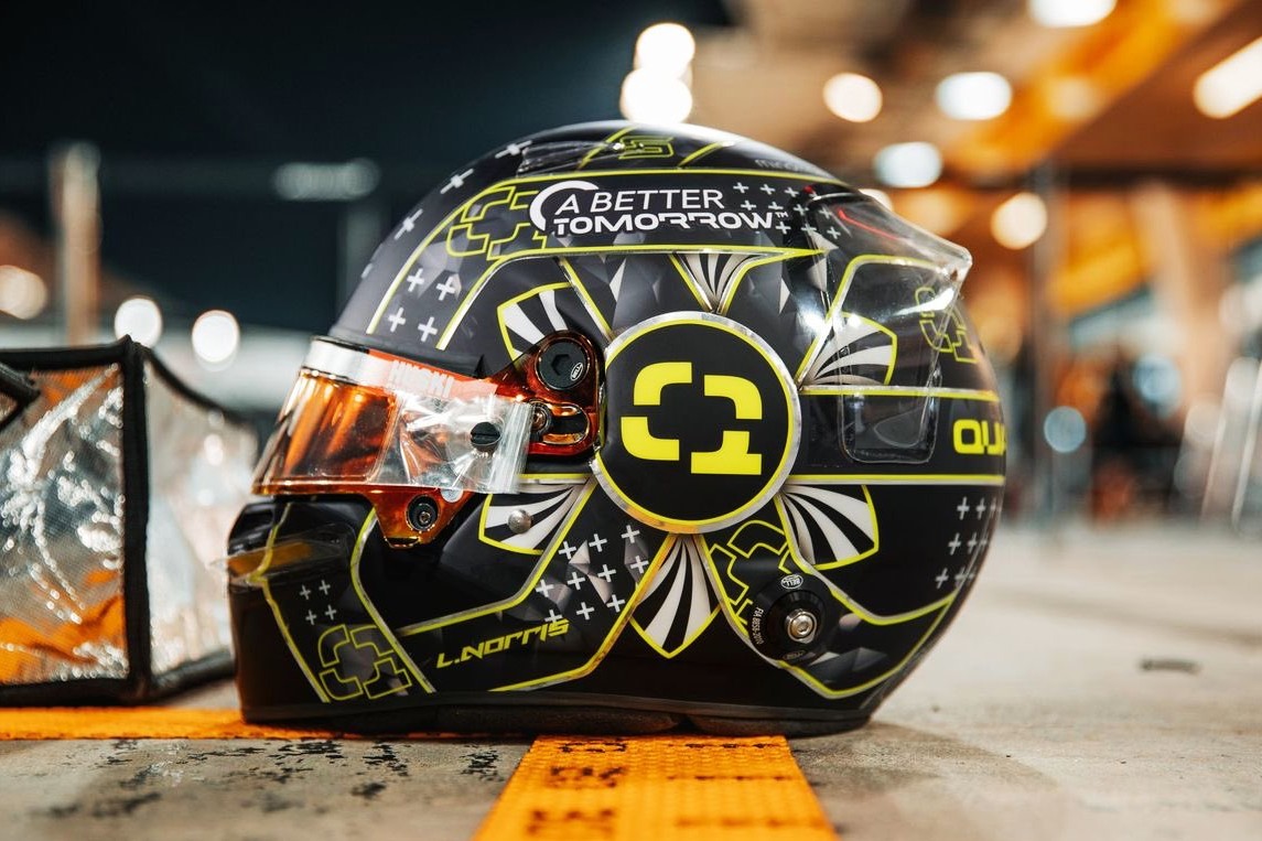 Lando Norris's 2020 Bahrain Grand Prix helmet design
