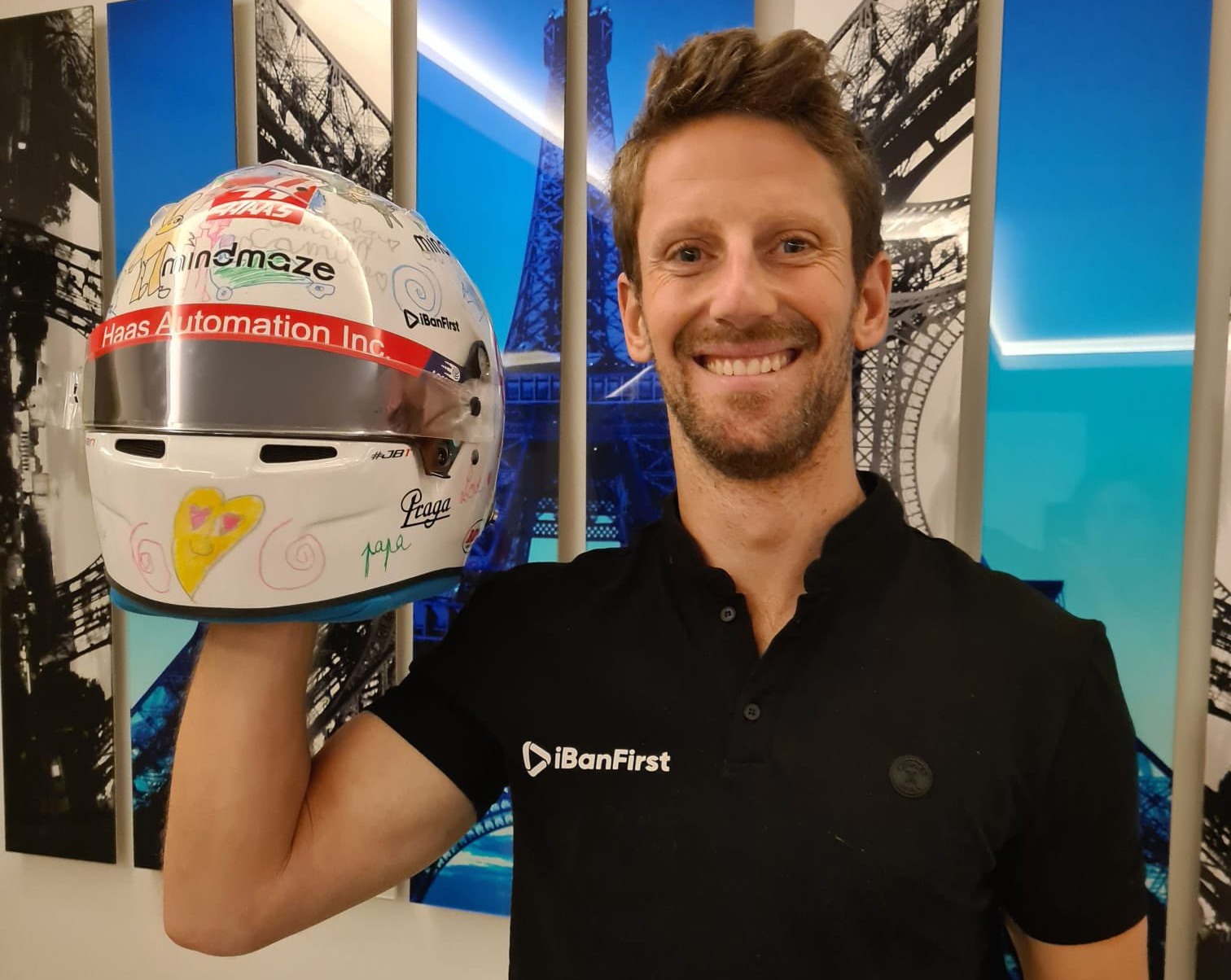Romain Grosjean's 2020 Abu Dhabi Grand Prix helmet