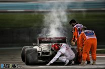 Bottas leads Hamilton as Raikkonen fire disrupts second practice