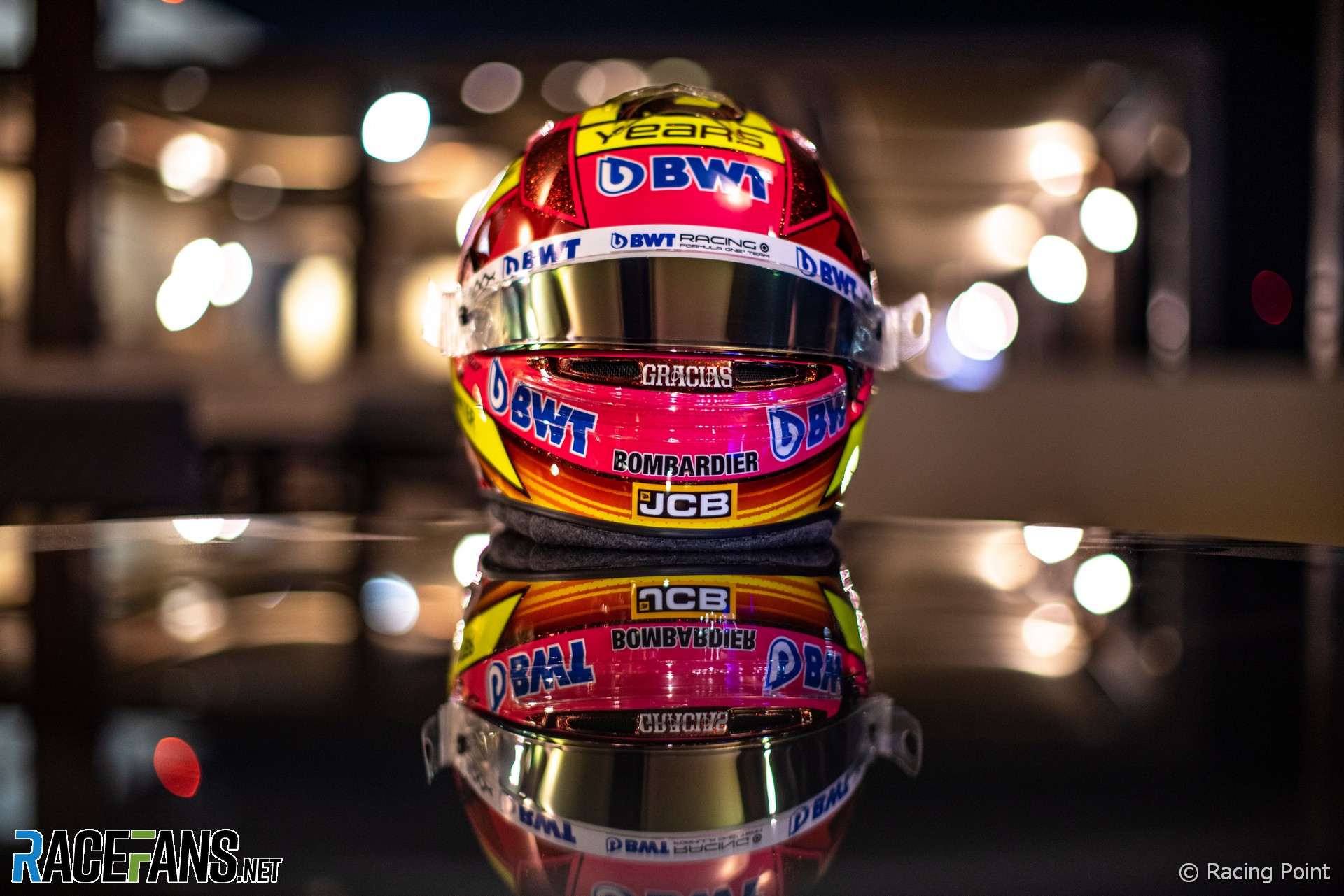 Sergio Perez’s 2020 Abu Dhabi Grand Prix helmet