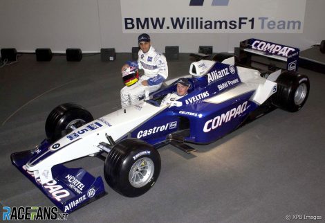 Juan Pablo Montoya, Ralf Schumacher, Williams FW23 launch, 2001