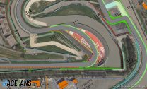Original, revised and new turn 10, Circuit de Catalunya