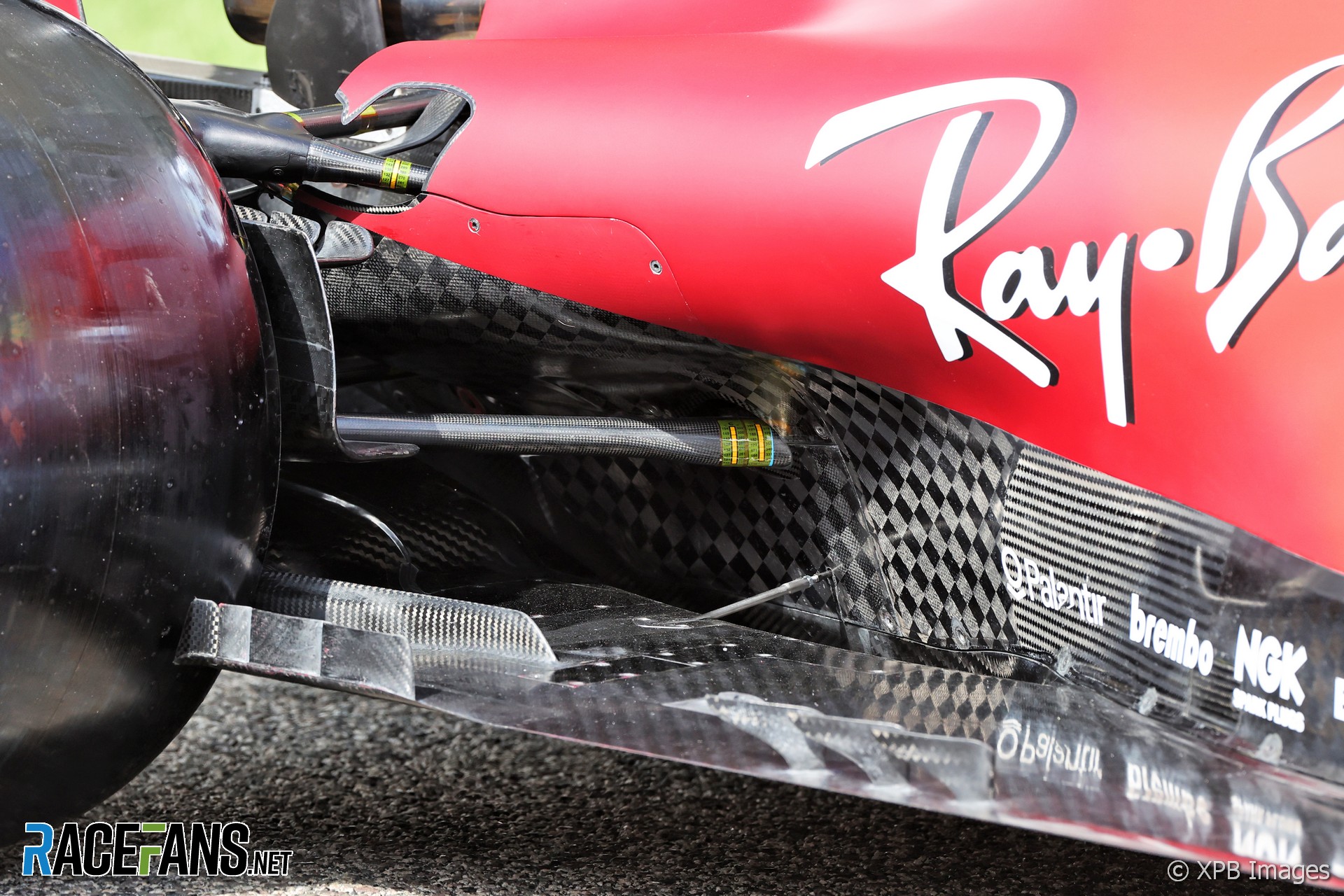 Ferrari SF-21 rear wing, Bahrain International Circuit, 2021