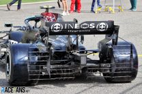Mercedes W12 rear wing, Bahrain International Circuit, 2021