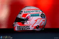 Charles Leclerc’s Portuguese Grand Prix helmet, Algarve, 2021