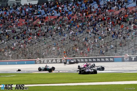 Start crash, Texas Motor Speedway, IndyCar, 2021
