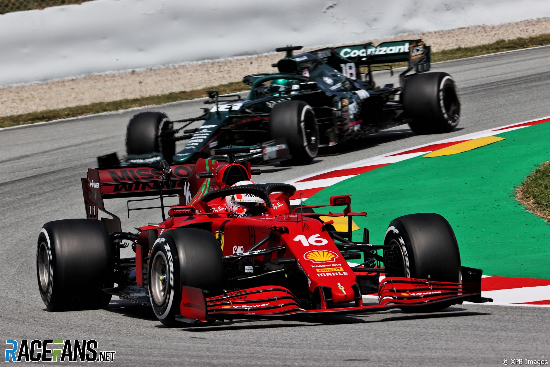 Charles Leclerc, Ferrari, Circuit de Catalunya, 2021