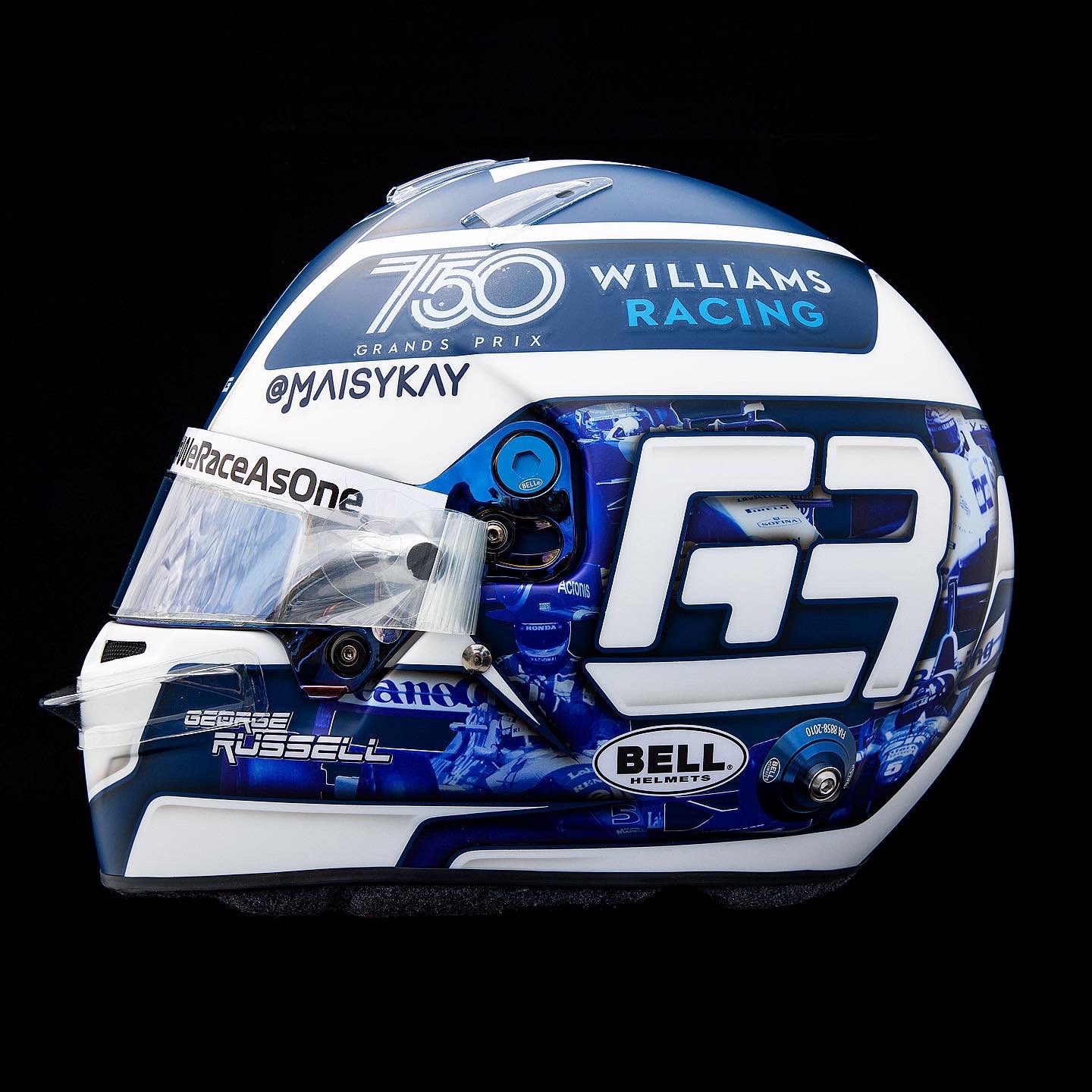 George Russell 2021 Monaco Grand Prix helmet
