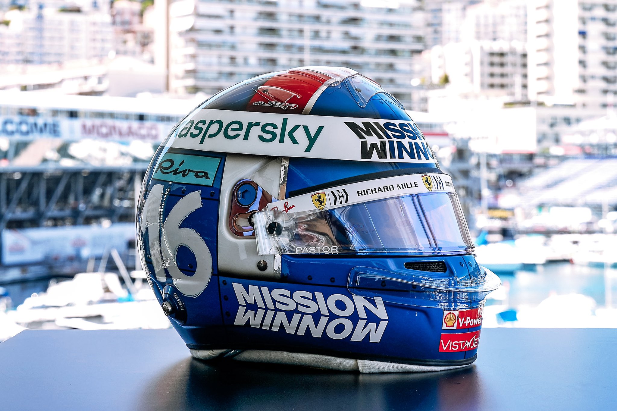 Charles Leclerc 2021 Monaco Grand Prix helmet