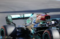 Lewis Hamilton’s rear wing, Baku, 2021