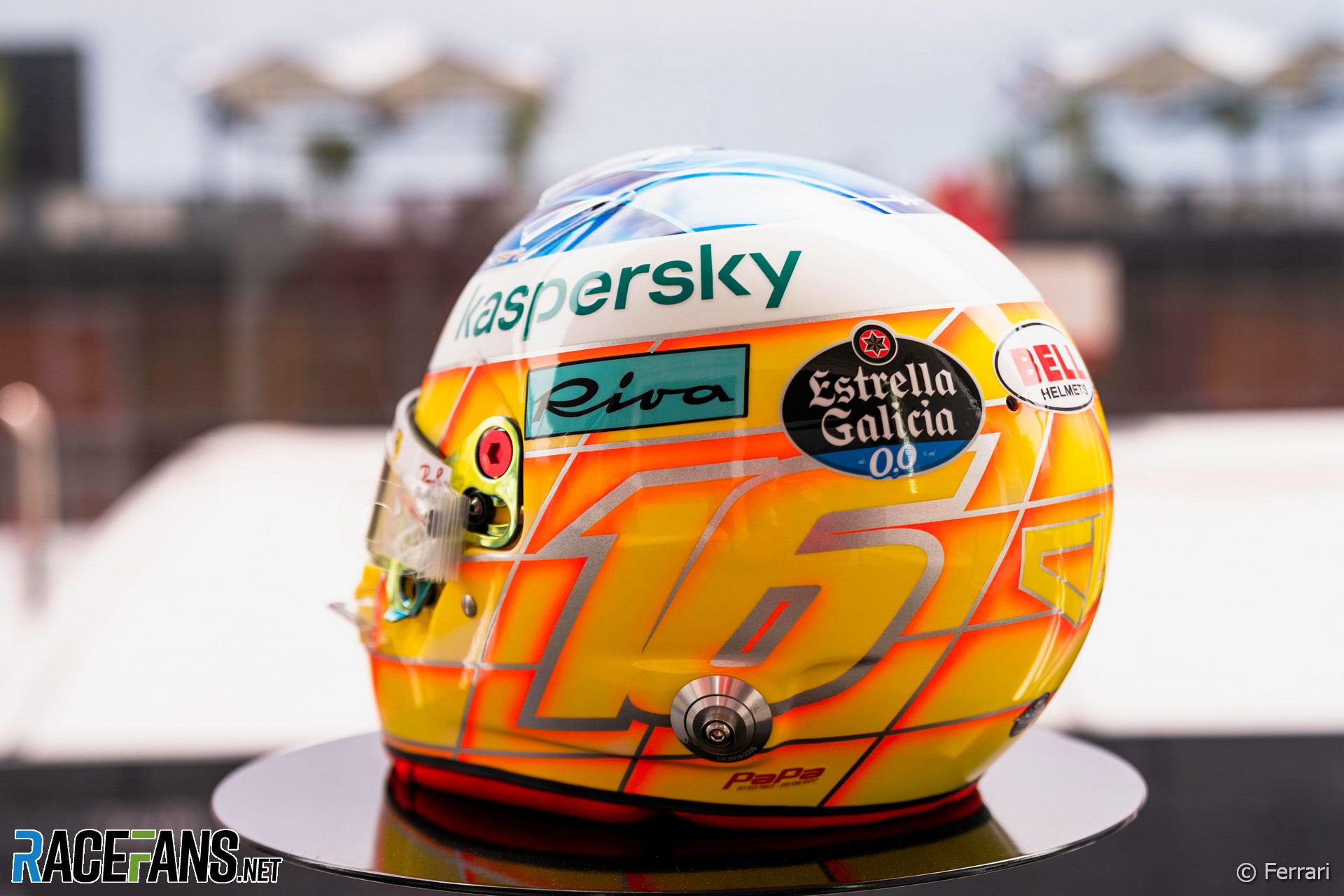 Charles Leclerc's 2021 French Grand Prix helmet