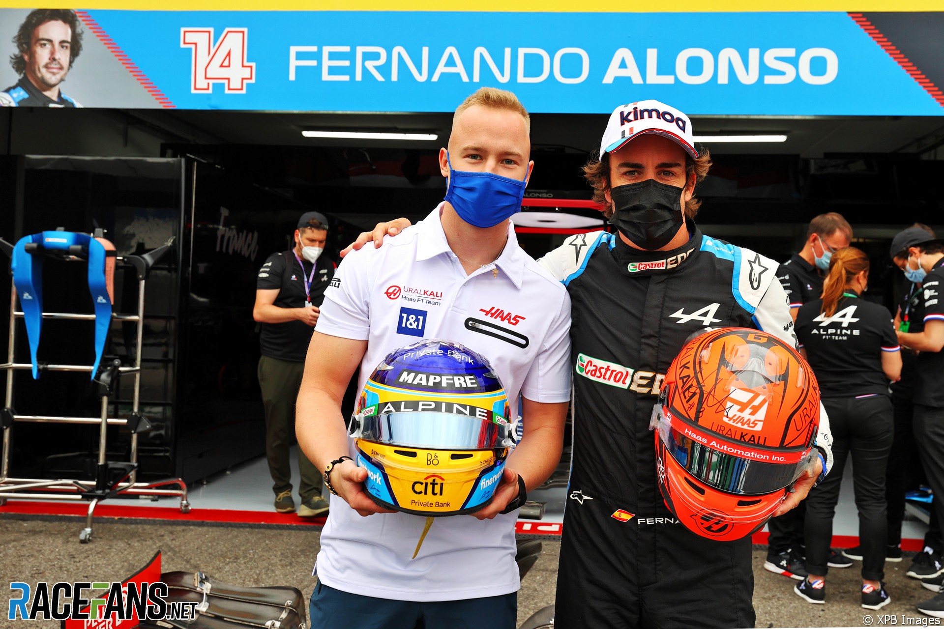 Nikita Mazepin, Fernando Alonso, Paul Ricard, 2021