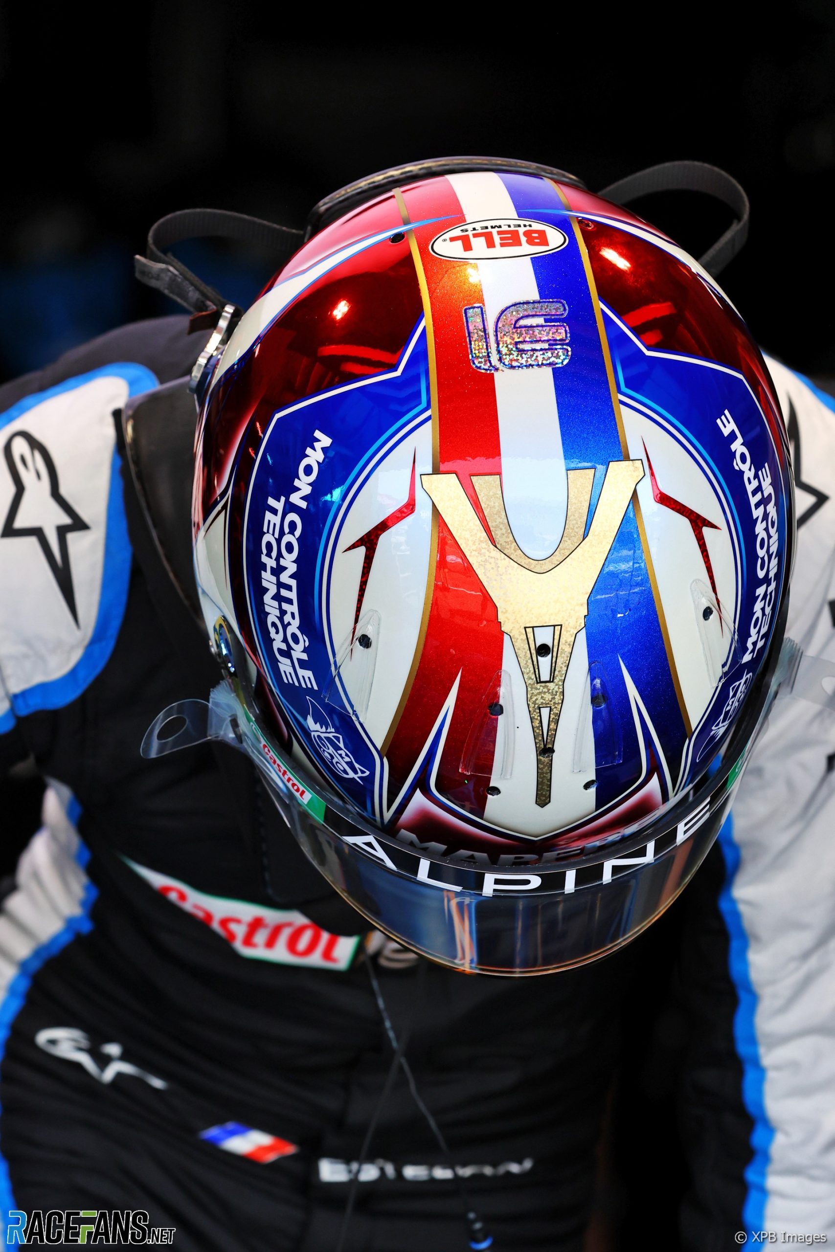Esteban Ocon's 2021 French Grand Prix helmet