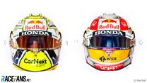 Red Bull drivers sport special helmets for team’s home race