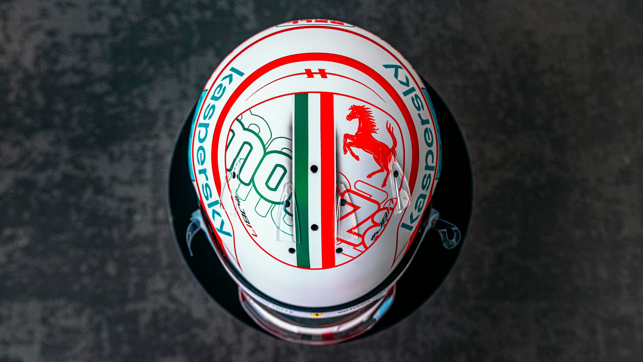 Charles Leclerc's 2021 Italian Grand Prix helmet design