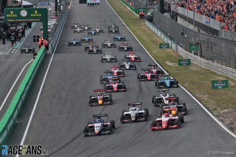 Start, race one, Formula 3, Zandvoort, 2021