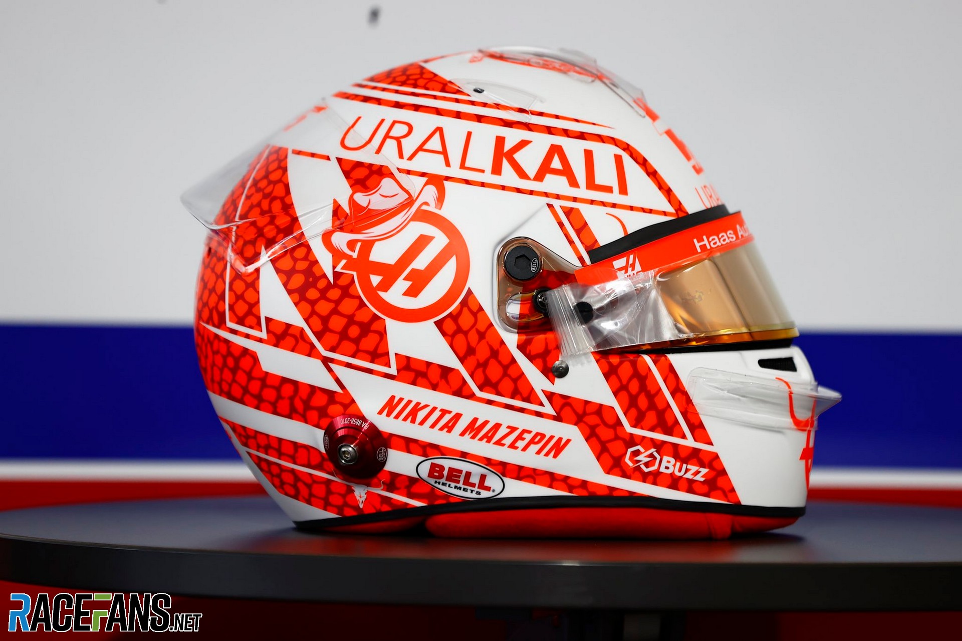Nikita Mazepin's 2021 United States Grand Prix helmet