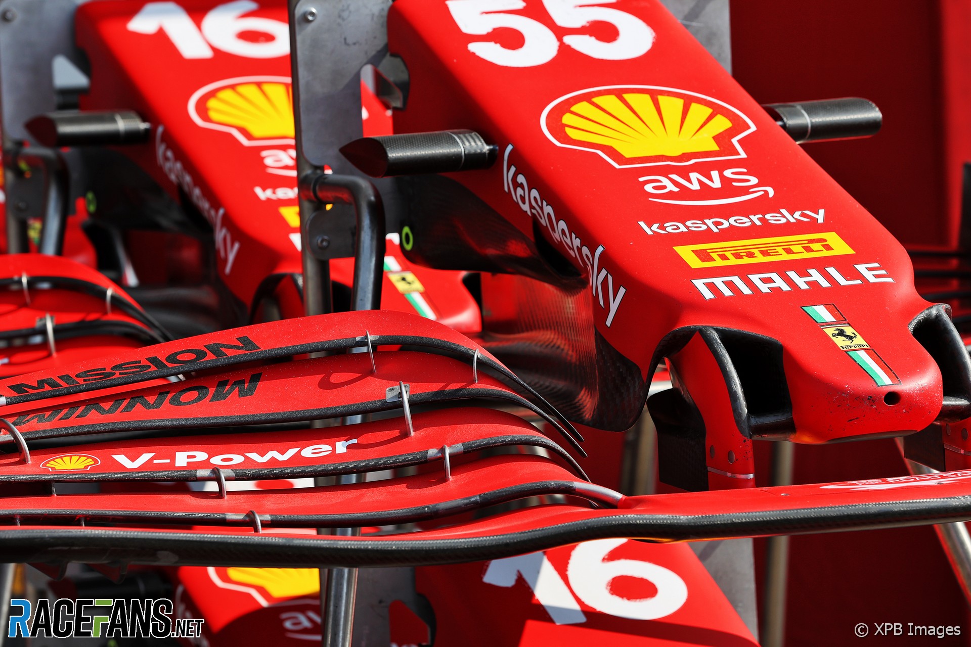 Ferrari front wing, Losail International Circuit, 2021