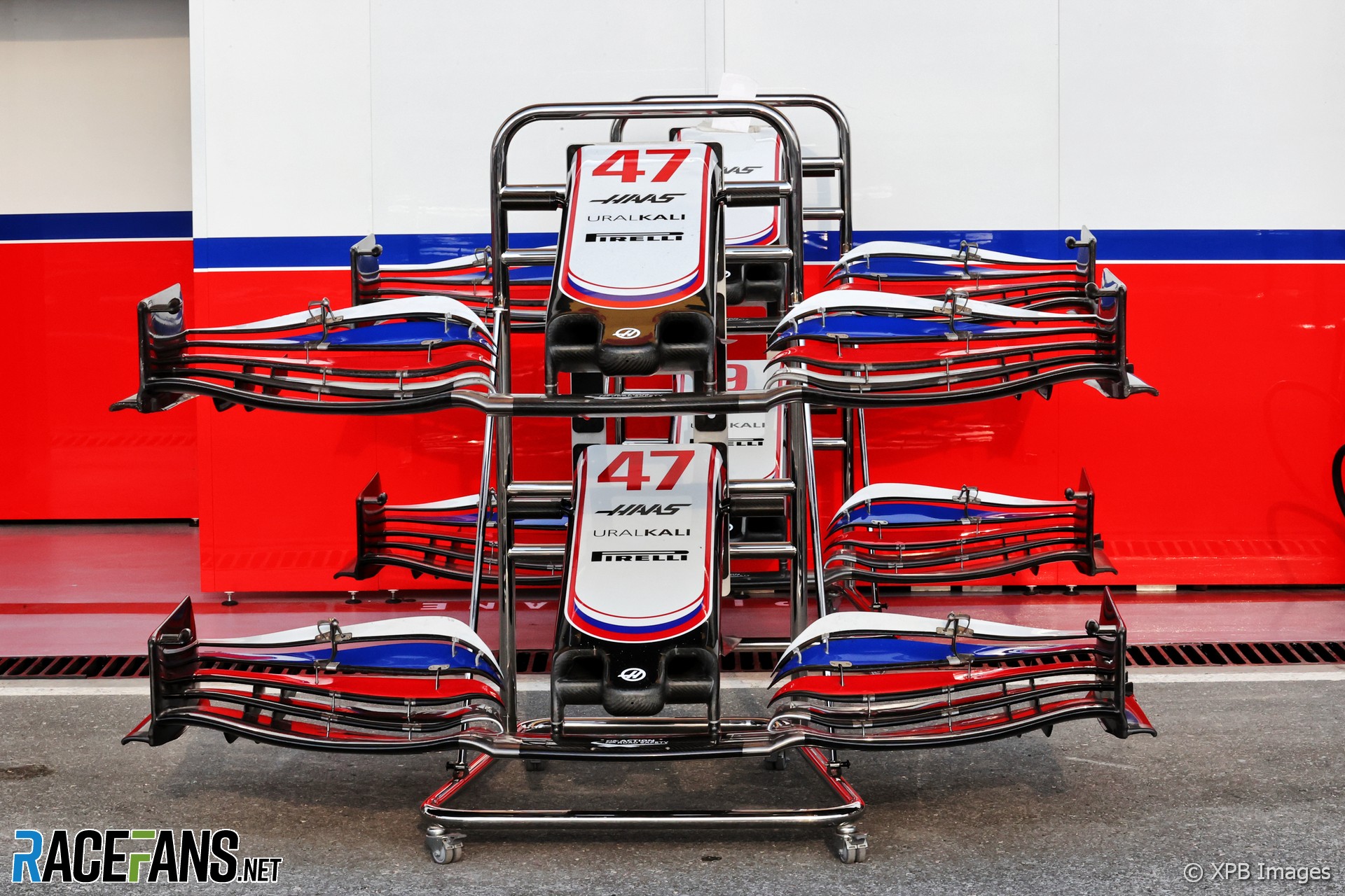 Haas front wing, Losail International Circuit, 2021