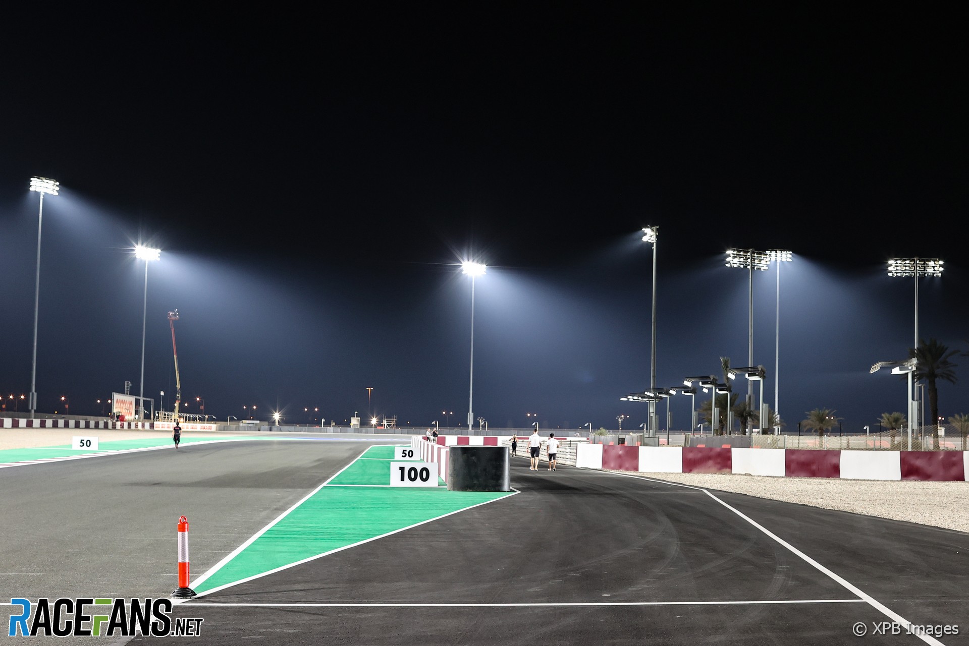 New pit lane entrance, Losail International Circuit, 2021