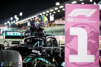 Flying Hamilton takes dominant pole position in Qatar