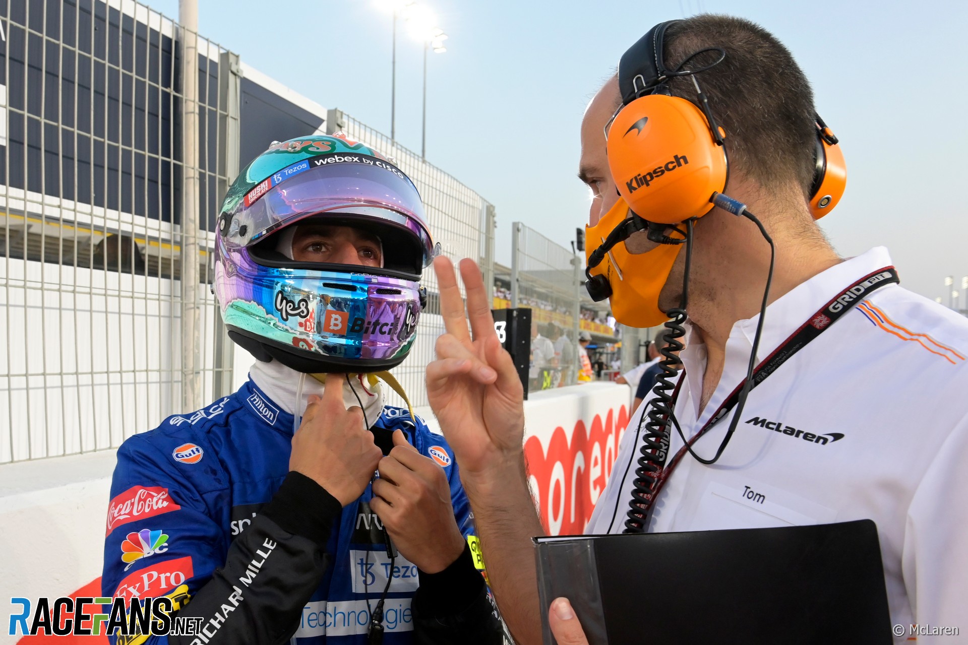 Daniel Ricciardo, McLaren, Losail International Circuit, 2021