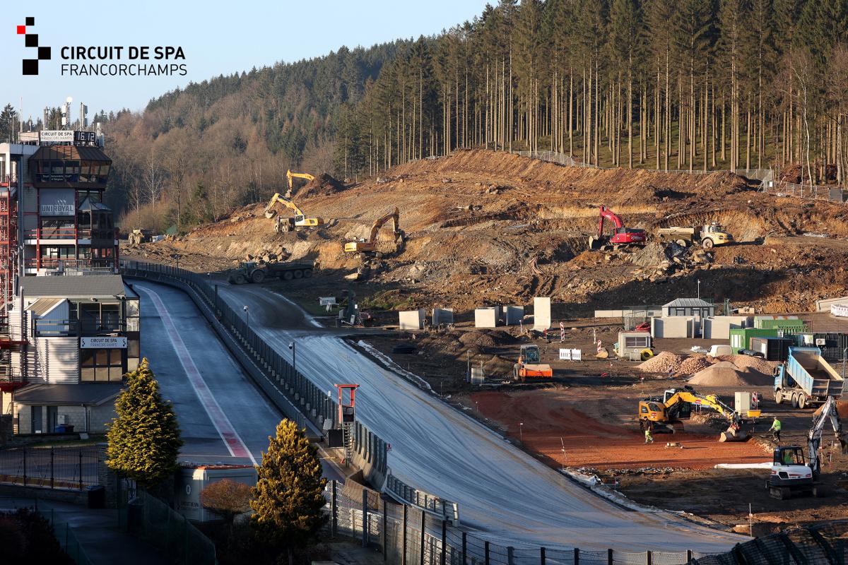 Modification to 24 hour pits grandstands, Spa-Francorchamps, Belgium, December 2021
