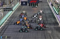 Saudi Arabian GP red-flagged twice in first 16 laps after crashes