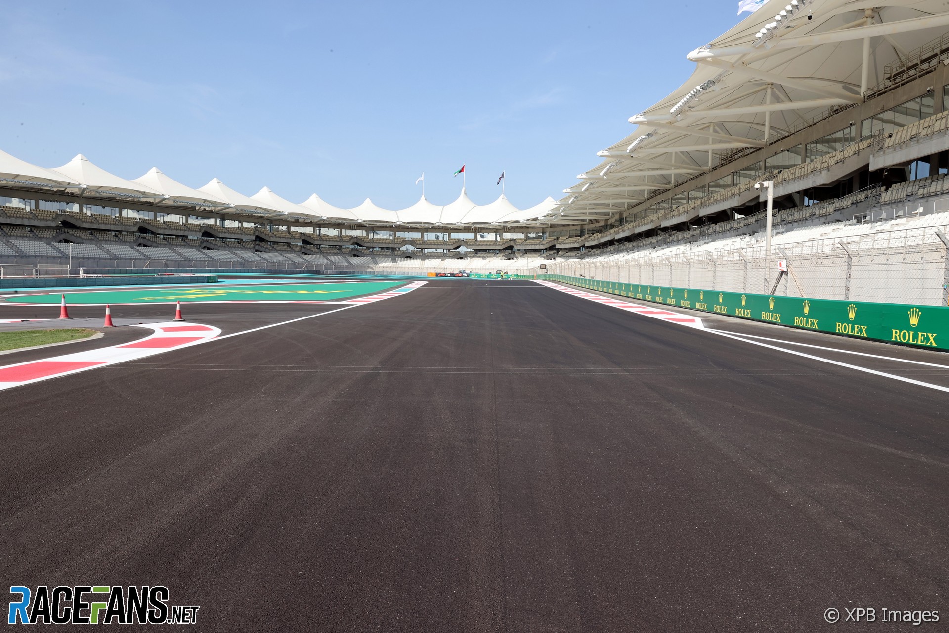 New turn five approach, Yas Marina circuit, 2021