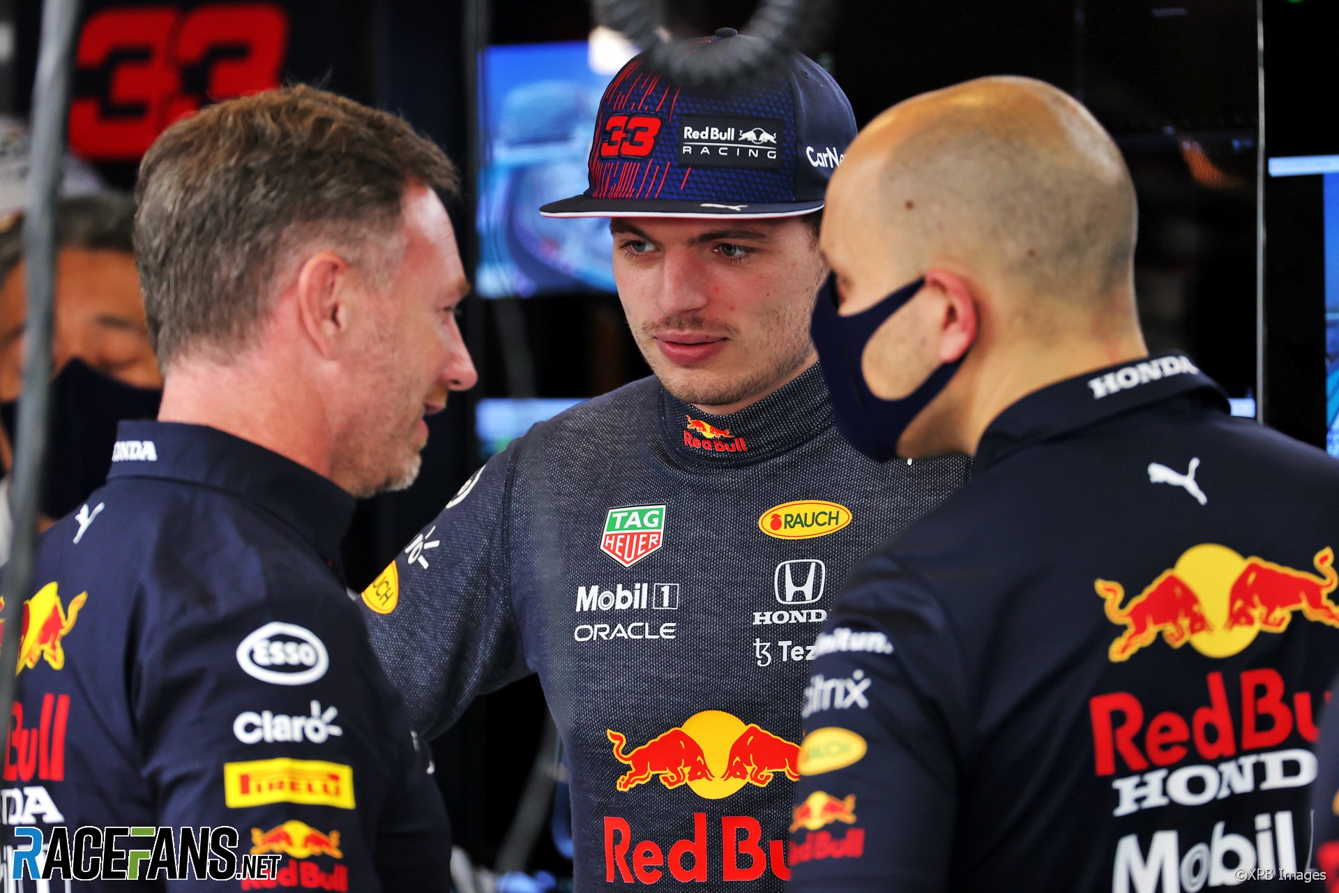 Christian Horner, Max Verstappen, Red Bull Racing, Yas Marina Circuit, Abu Dhabi, 2021