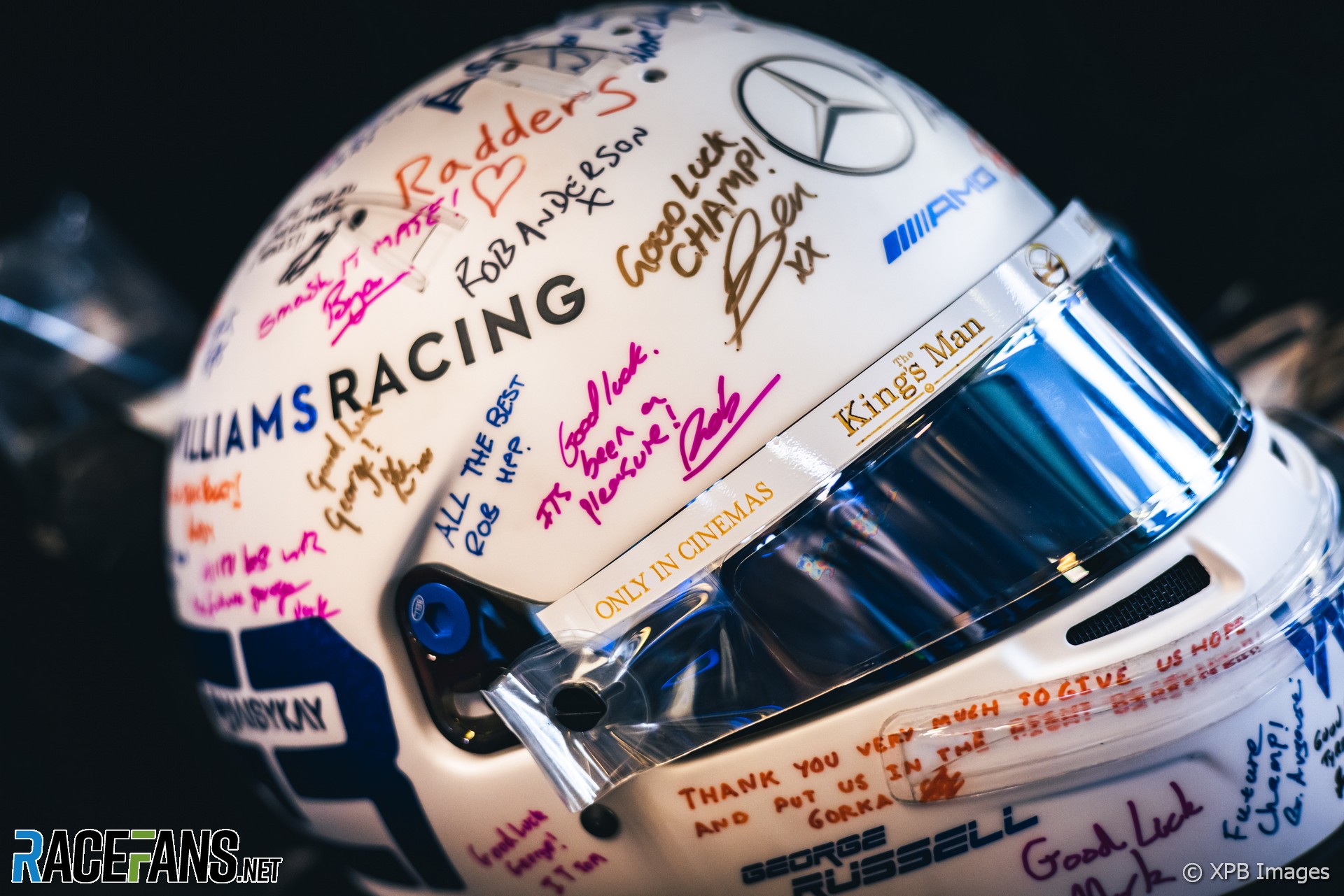 George Russell's 2021 Abu Dhabi Grand Prix helmet