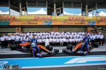 McLaren team photo, Yas Marina, Abu Dhabi, 2021