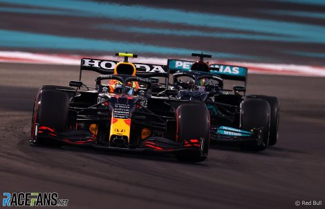 Sergio Perez, Lewis Hamilton, Yas Marina, 2021