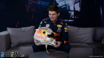 Verstappen reveals gold helmet to mark title-winning season