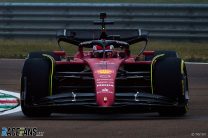 First pictures: New Ferrari F1-75 makes its debut on track