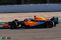 First picture: New McLaren MCL36 makes its debut on track