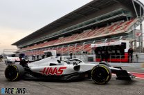 First pictures: Haas reveal plain livery after removing Russian flag colours