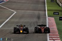(L to R), Max Verstappen, Red Bull, Charles Leclerc, Ferrari, Bahrain International Circuit, 2022