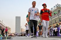 (L to R): Kevin Magnussen, Haas; Carlos Sainz Jr Ferrari, Jeddah Corniche Circuit, 2022
